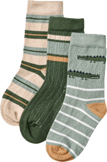 Socken mit Ripp-Struktur & Krokodil-Motiv, grün, Gr. 27/29 ALANA