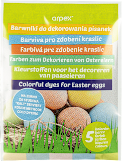 Zestaw barwników do pisanek, 5 kolorów Arpex