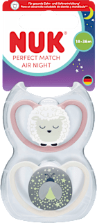 Schnuller Perfect Match Air Night 18-36 Monate sortiert NUK