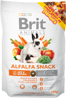 Jemná pochúťka pre hlodavce ANIMALS ALFALFA SNACK Brit