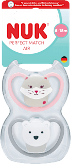 Schnuller Perfect Match Air Katze/Eisbär 6-18 Monate NUK