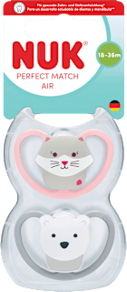 Schnuller Perfect Match Air Katze/Eisbär 18-36 Monate NUK