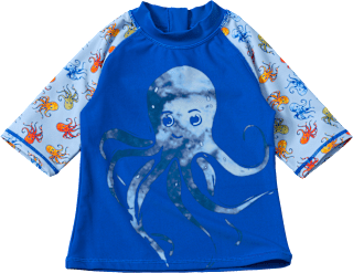 UV Shirt mit Oktopus-Motiv, blau, Gr. 134/140 PUSBLU