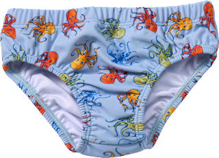 Windelbadehose mit Oktopus-Muster, blau, Gr. 74/80 PUSBLU