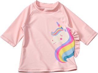 UV Shirt mit Einhorn-Motiv & 3D-Applikation, rosa, Gr. 122/128 PUSBLU
