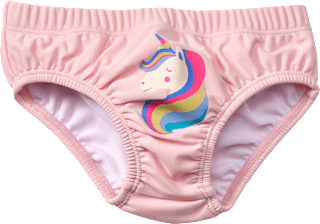 Windelbadehose mit Einhorn-Motiv, rosa, Gr. 74/80 PUSBLU