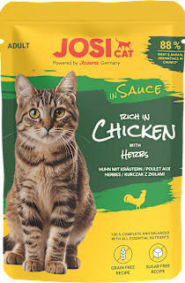 Mokra karma dla kota, kurczak z ziołami w sosie JosiCat