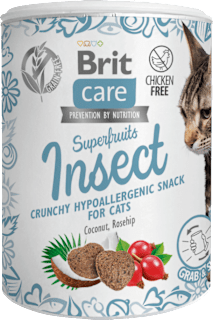 Chrumkavá pochúťka pre mačky Care Superfruits Insect Brit