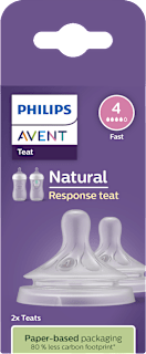 Биберони за шише Natural, поток 4 PHILIPS AVENT