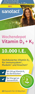 Vitamin D3 + K2 Wochendepot Kapseln 10 St sanotact