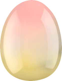 Keramikei mit Farbverlauf, rosa-gelb  (8,5 cm) Dekorieren & Einrichten