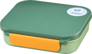 Brotdose mit Fächern hellgrün/dunkelgrün babylove