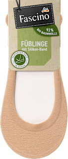 Füßlinge low cut mit Lasercut & Bio-Baumwolle beige Gr. 39-42 Fascino