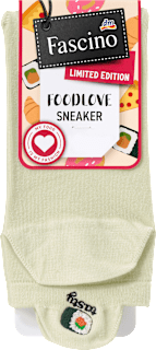 Sneakersocken mit Sushi-Stickerei grün Gr. 35-38 Fascino