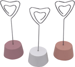 Kartenhalter Herz, weiß/rosa Dekorieren & Einrichten