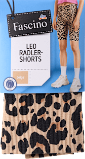 Radler Shorts mit Leo-Muster beige Gr. 38/40 Fascino