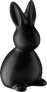 Keramikhase, schwarz (13 cm) Dekorieren & Einrichten