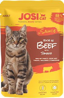 Mokra karma dla kota, wołowina z pomidorami w sosie JosiCat