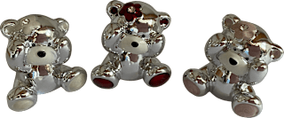 Polybärchen silber, rosa/rot/weiß Dekorieren & Einrichten