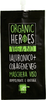 Maschera viso collagene veg e acido ialuornico ORGANIC HEROES