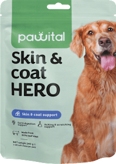 Dopolnilna hrana za pse - prigrizek z govedino Skin & Coat HERO pawital