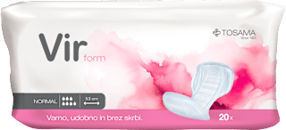Predloge za inkontinenco, normal, 53 cm Vir form