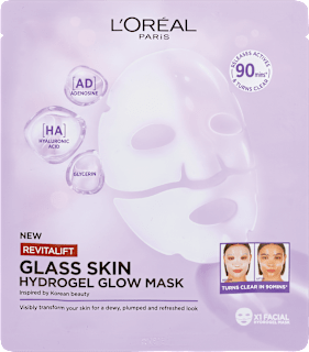 Revitalift Filler Glass Skin hidrogelna maska v obliki krpice L'ORÉAL PARiS REVITALIFT