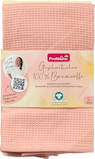 Geschirrtücher 100% Baumwolle lachs/gelb Profissimo
