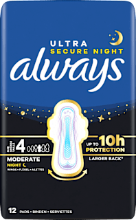 Ultra Secure Night Binden mit Flügeln Sparpackung always
