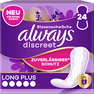 discreet Slipeinlagen Inkontinenz Long Plus always