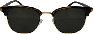 Sonnenbrille Unisex Retro schwarz-gold SUNDANCE