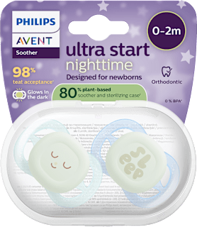Nočné cumlíky ultra start Nighttime - chlapec 0-2 m PHILIPS AVENT