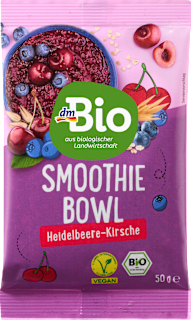 Smoothie Bowl Heidelbeere-Kirsche dmBio