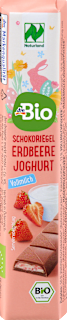 bio tyčinka mléčná čokoláda jogurt & jahoda dmBio