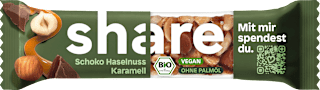 Nussriegel, Schoko Haselnuss Karamell share
