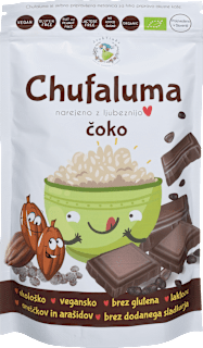 Bio kaša z okusom čokolade Chufaluma drobTinka