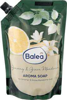 Aromatické tekuté mydlo na ruky Ginseng & Green Mandarin - náhradná náplň Balea