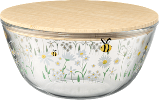Glasschale mit Bambusdeckel, Bienen (2.700 ml) BOLTZE