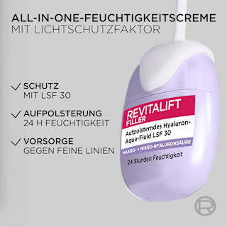 Gesichtscreme Hyaluron-Aqua-Fluid LSF 30 L'ORÉAL PARiS REVITALIFT