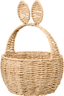 Bastkörbchen mit Hasenohren, braun (27 cm) BOLTZE