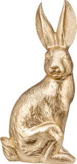 Polyhase sitzend, gold (34 cm) Dekorieren & Einrichten