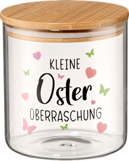 Glasvorratsdose "kleine Osterüberraschung" mit Holzdeckel (1.300 ml) Dekorieren & Einrichten