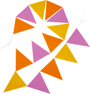 Filzgirlande Wimpel (220 cm)  BOLTZE