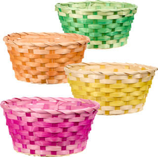 Osterkorb aus Bambus, rund (23x23x11 cm) Dekorieren & Einrichten