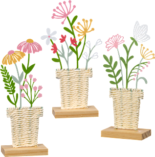 Metallaufsteller, Blumen, pastell (21 cm) BOLTZE