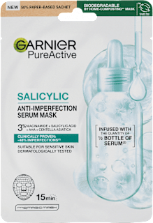 Textilná pleťová maska Salicylic Anti-Imperfection Serum GARNIER PureActive