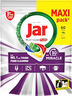 Kapsuly do umývačky riadu Platinum Plus All In One Lemon Miracle Jar