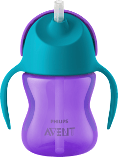 Trinkhalmbecher mit Griffen lila, ab 9. Monat, 200 ml PHILIPS AVENT