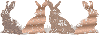 Grußkarte Ostern Fensteraufsteller Hase CACTUS
