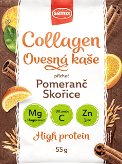 Collagen ovesná kaše s příchutí pomeranč a skořice Semix